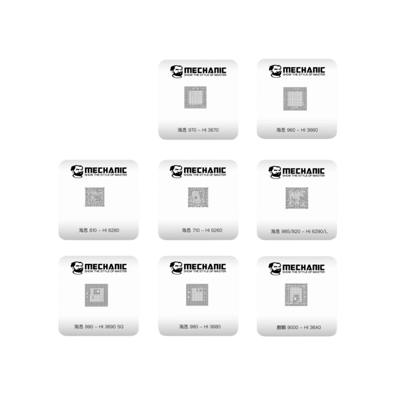 MCN MAG TIN IC STENCIL (HW) (8pcs) شبلونة