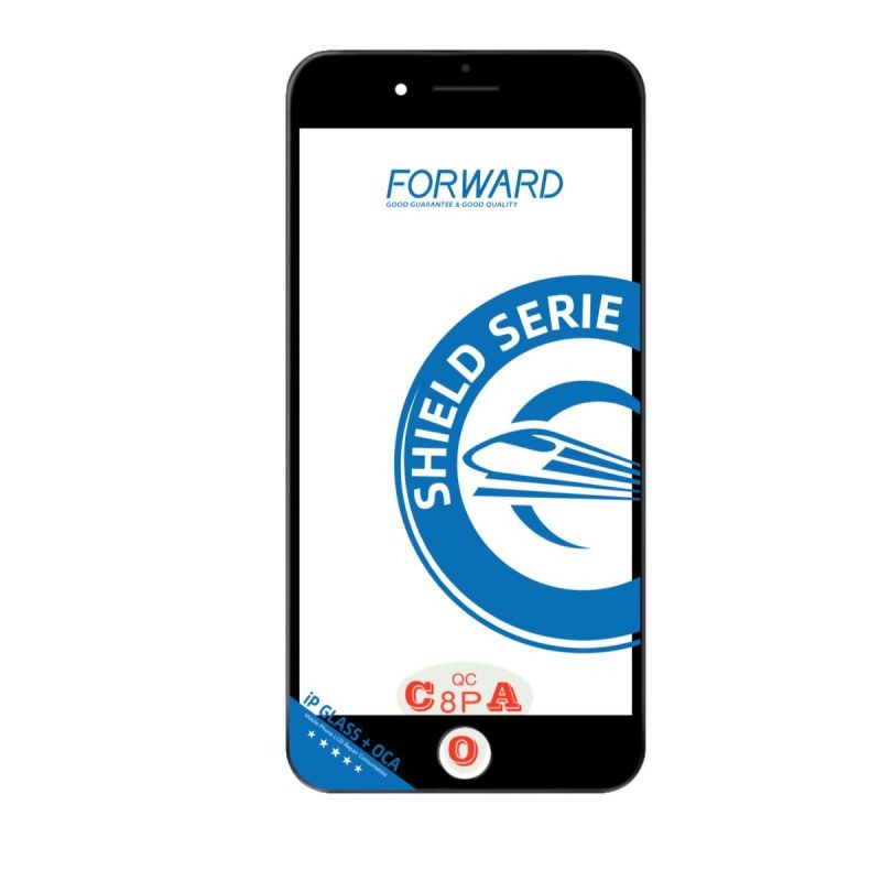 GLASS+OCA FORWARD IPHONE 8P BLACK(SHIELD)