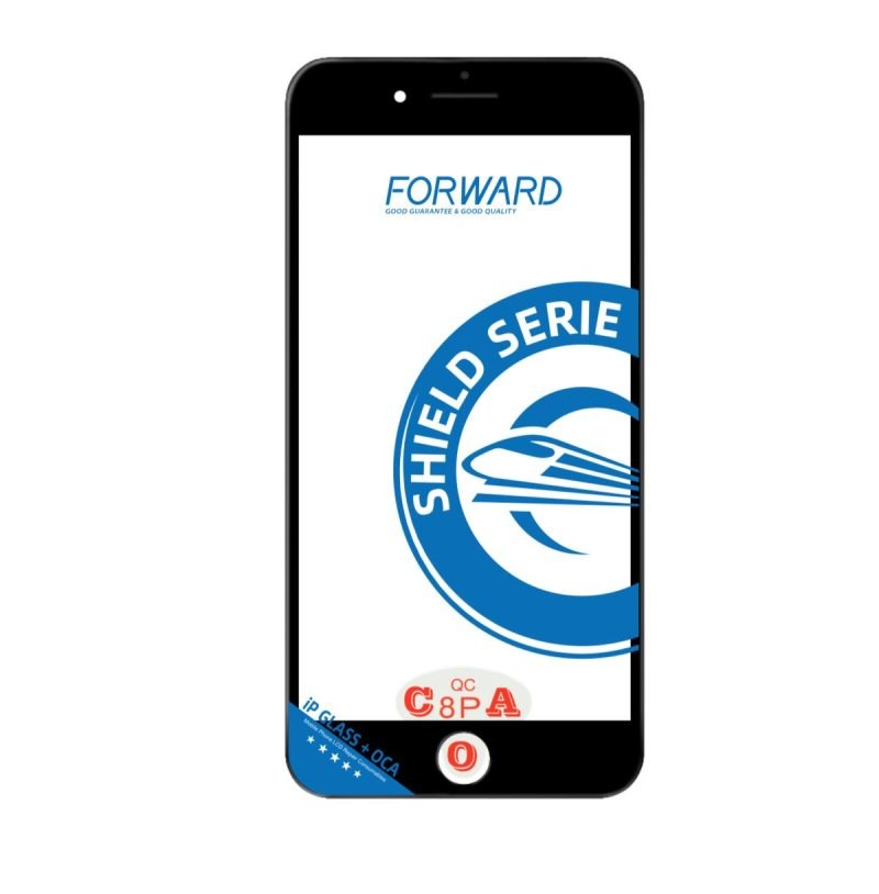 GLASS+OCA FORWARD IPHONE 8P BLACK(SHIELD)